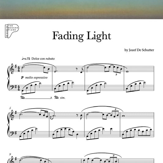 Fading Light – Piano Sheet Music